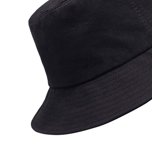 Unisex Black Cotton Canvas Outdoor Digital Print Bucket <b>Hat</b> Solid Color Casual Style Spring Summer Adult Fit 56-58CM - Product Image 3