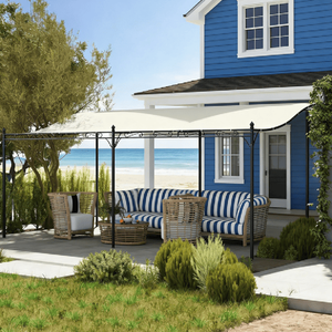 Gazebo y Toldo de Madera, Estructura Exterior Elegante para Relajarse - Product Image 1