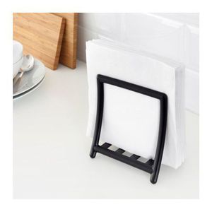 Porte-serviettes moderne en métal noir |   Support à mouchoirs en papier vertical minimaliste |   Distributeur de vaisselle de style nordique pour la décoration de la cuisine - Product Image 1
