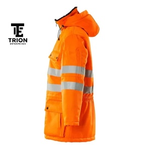 Vêtements de travail d'hiver haute visibilité sur mesure, réfléchissants, imperméables, 100% polyester rembourré, ANSI classe 2, gilet de sécurité pour hommes, LED de sécurité - Product Image 5