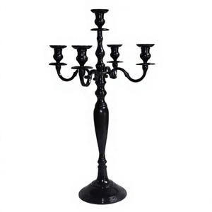 Nouveau design très tendance, porte-bougie en aluminium de Noël, couleur noire, produit artisanal fabriqué à Moradabad. - Product Image 1