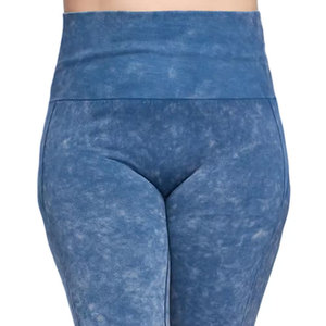 High Waist Reflective Seamless <b>Yoga</b> Leggings Full Length Textured Mesh Panel Four-Way Stretch Spandex Nylon Eco-Friendly <b>Pants</b> - Product Image 4