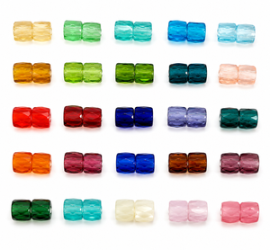 Handmade Faceted Glass Trade Beads Transparent Barrel Glass Beads Loose <b>Spacer</b> Beads for Jewelry Making Craft Wholesale - Product Image 4