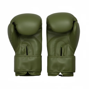 Gants de boxe professionnels en cuir pour hommes, femmes et enfants - Gants d'entraînement respirants pour MMA et kickboxing avec fermeture auto-agrippante, légers - Product Image 2