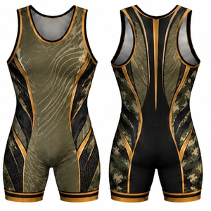 Combinaisons de lutte personnalisées pour hommes, équipement de lutte athlétique, vêtements d'équipe sublimés, combinaison légère extensible de performance - Product Image 1