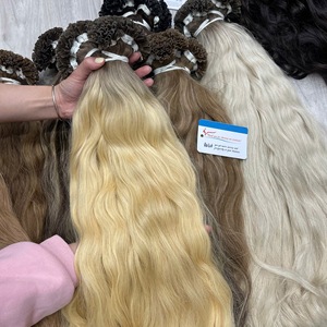Extensions de cheveux humains vietnamiens de qualité supérieure, kératine U-tip, couleur naturelle, ondulés, prix de gros, prêts à être expédiés de l'usine. - Product Image 4