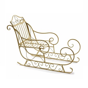 Best Selling Christmas Decorations Vintage Galvanized Iron Christmas Sleigh for Christmas Ornaments Decorations - Product Image 6