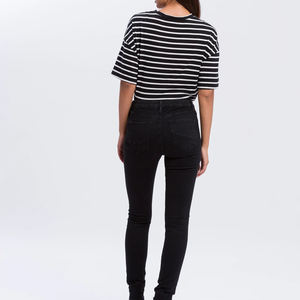 Jeans en denim vintage pour femmes, pantalons déchirés de haute qualité, grandes tailles, extensibles, service OEM - Product Image 4