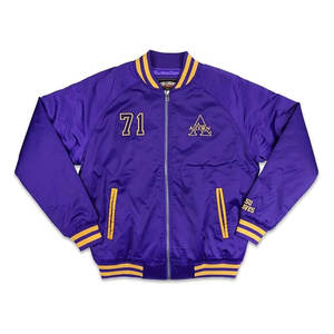 Chaqueta Deportiva de Satén Personalizada de Invierno del Equipo Alcorn State |   Béisbol Masculino |   Soporte |   Logotipo Bordado |   Fabricante OEM al por Mayor - Product Image 3