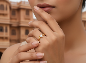 Bague Solitaire Cœur en Or Massif 10K Personnalisée avec Diamant de Laboratoire VVS1 Certifié pour Femme – Minimaliste, Promesse, Vente en Gros, Cadeau - Product Image 4