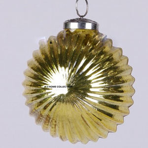 Boule de Noël à suspendre en aluminium plaqué or, nouveau style, design décoratif vierge pour sublimation - Product Image 6