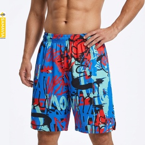 Shorts de sport de basketball Samavia personnalisés et respirants en polyester, coupe athlétique, pour la vente en gros et les commandes en gros, avec impression par transfert thermique sur le devant - Product Image 1