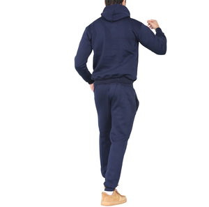 Ensemble de survêtement en coton personnalisé avec logo pour homme – Sweat à capuche et pantalon de jogging décontractés, respirants et élégants – L'indispensable pour le sport - Product Image 4