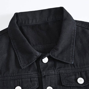Chaleco vaquero negro para hombre, informal, con cuello vuelto, sin mangas, con botones frontales, prenda exterior de verano, de algodón tejido, color liso, lavado, con múltiples bolsillos. - Product Image 6