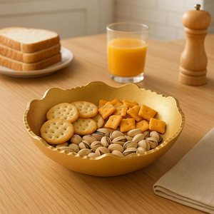 Bandejas decorativas de Metal personalizables de Venta caliente Chip N Dip multicolor con diseños únicos Tendencia de bandejas múltiples de lujo - Product Image 2