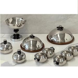 Elegantes Bandejas para Exhibición de Chocolate, Artículos para Fiestas, Servidor de Postres y Otros Dulces, Estilo Moderno, Bandeja para Servir Chocolate en Acero Niquelado - Product Image 2