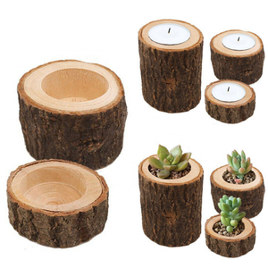 Tea Light <b>Candle</b> Holders Natural Wooden <b>Candle</b> Holders for Home Decoration - Product Image 1