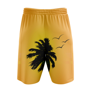 Pantalones cortos de playa con estampado de palmeras amarillas para hombre, de secado rápido, para verano, natación, ligeros, para vacaciones, surf y piscina, de alta calidad - Product Image 2