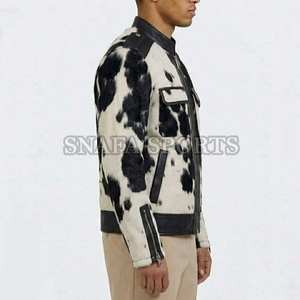 Good Quality <b>Men</b> Cowhide Leather <b>Jacket</b> OEM Manufacturer Wholesale Solid Pattern Classic Real Genuine <b>Jacket</b> - Product Image 5