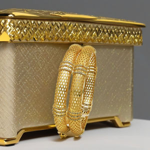 Pulseras de Oro Micronizado de 14K, 18K y 24K al por Mayor con Incrustaciones de Circonitas, Joyería de Diseño Tradicional con Circonitas, Pulseras de Moda con Circonitas - Product Image 4