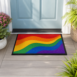 Tapis de porte en polypropylène 40x60cm, design moderne, antidérapant, fabriqué à la machine, motif abstrait, bordure en polypropylène, lavable, moyen - Product Image 2