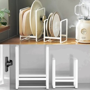 Étagère de rangement en métal noir robuste avec support pour barre de musculation, support décoratif en métal pour cuisine, hôtel, restaurant - Product Image 3