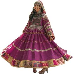 ชุดเดรสงานแต่งงานแบบอัฟกานิสถานสไตล์วินเทจสมัยใหม่ คูชี ซัลวาร์ คามีซ ผ้าลูกไม้ปักมือ ผ้าไหมจอร์เจตต์ สำหรับงานปาร์ตี้ ทรงเข้ารูปสำหรับผู้หญิง - Product Image 1