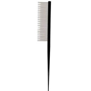 Peine de plástico negro para el cabello, herramienta manual de peinado con dientes finos y gruesos para el cuidado del cabello - Product Image 4
