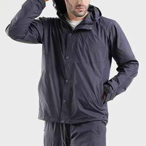 Latest 2025 Winter Hooded Windbreaker <b>Jacket</b> OEM High Quality Waterproof Polyester Quarter-Zip Front Logo Streetwear Print - Product Image 2