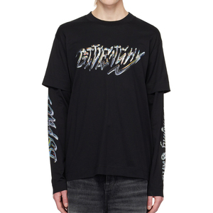 เสื้อยืดสตรีทแวร์ผ้าบางเบาใส่สบายทรงพอดีตัวแบบสองชั้นสำหรับผู้ชาย สัมผัสนุ่ม ลดราคาออนไลน์ - Product Image 1