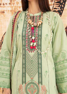 Salwar Kameez Palazzo en coton brodé bleu pour femmes indiennes, pakistanaises et musulmanes, avec dentelle, boutons et diamants, idéal pour les festivals - Product Image 3