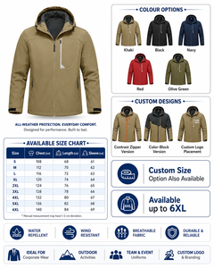 Chaqueta Impermeable de Softshell para Hombre y Mujer, Chaqueta de Invierno con Capucha y Forro Polar para Uso Casual - Product Image 2