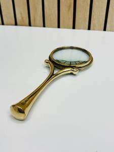 2.5'' Fully Brass Handheld Magnifying Glass with Solid Metal Handle | Classic Optical Inspection Loupe - Product Image 2