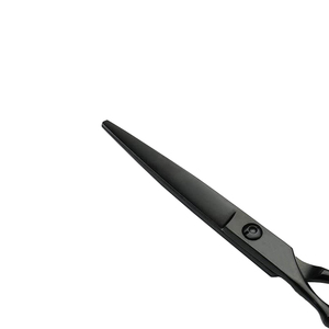 Custom Professional Hairdressing Barber Right Handed <b>Scissors</b> Black Coated Stainless Steel Hair Cutting Shears Wholesale OEM - Product Image 3