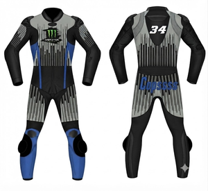 ชุดแข่งรถมอเตอร์ไซค์ Unisex Zonda หนังจิงโจ้/หนังวัวแท้ MotoCP ชุดป้องกันเต็มตัวสำหรับสนามแข่ง ตัดเย็บตามสั่ง มาตรฐาน CE - Product Image 1