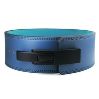 Ceinture de musculation robuste, écologique et respirante avec boucle à levier, épaisseur 13 mm, en cuir de vachette antidérapant, sangle amovible, protection professionnelle