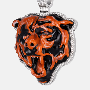 Nueva llegada colgante de oso esmaltado 925 plata esterlina VVS Moissanite diamante colgante de oso helado - Product Image 4