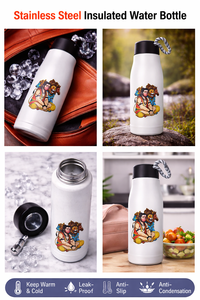 Panchmukhi Hanuman Ji Design Personalized Metal Water Bottle Customized Color Printing <b>Gift</b> <b>Box</b> Included for Thanksgiving - Product Image 2