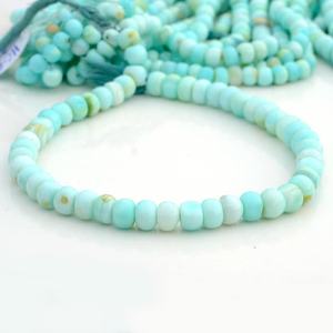Perles de pierres précieuses en opale bleue naturelle traitée thermiquement, lisses, en forme de rondelle, pour la fabrication de bijoux, vente en gros, qualité supérieure - Product Image 2