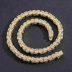 Collar de Cadena Cubana Iced Out con Diamantes de Moissanita, Plata de Ley 925, Joyería Hip Hop para Minoristas - Product Image 4