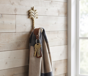Fine Quality Gold Palm Tree Metal Wall <b>Hooks</b> Stylish Towel <b>Clips</b> Perfect For Bathroom Kitchen And Elegant Home Organization - Product Image 3