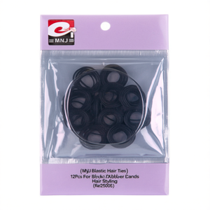 Elastici per capelli Mnj, 12 pezzi, elastici neri per acconciature Ref25005 - Product Image 2