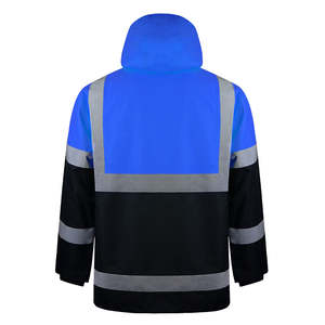 Veste de sécurité haute visibilité pour hommes, imperméable et réfléchissante, avec impression de logo, pour le travail en hiver, gilet de sécurité - Product Image 2