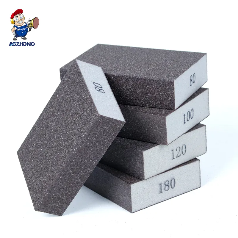 Sanding Sponge 80 Grit Sandpaper Sponge Sanding Blocks Washable and Reusable Sanding Sponge for Wood Drywall Metal Glasses