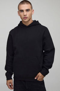 เสื้อฮู้ดดี้ผู้ชาย ผ้าฝ้าย 100% ทรงโอเวอร์ไซส์ คอกลม ดีไซน์เรียบสีพื้น พร้อมเทคนิคการปักลาย เป็นมิตรต่อสิ่งแวดล้อม เหมาะสำหรับใส่ในฤดูหนาว - Product Image 4