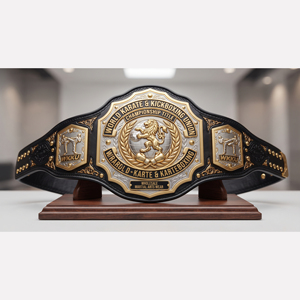 Cinturones de Campeonato de Artes Marciales al por Mayor, Cinturón de Cuero Champion, Cinturones de Título de la Unión Mundial de Karate y Kickboxing - Product Image 1