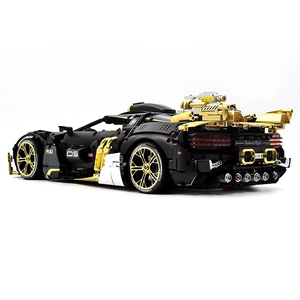 Black Midnight Sound Roadster 1:8 MOC 10631 Ensemble de briques de construction Véhicule de haute technologie Fougueux Jouet créatif pour garçons et enfants - Product Image 3
