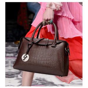 Nouveautés, vente en gros, sacs Boston en cuir PU à motif crocodile multicolores, sacs à main de luxe personnalisés pour femmes - Product Image 6