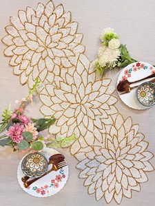 Designer Beaded Embroidered Placemats Handmade Luxury Dining <b>Table</b> Accessories for Wedding <b>Party</b> Event and Home <b>Decor</b> - Product Image 6