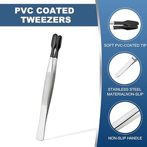 Ergonomic Design Stamp Tweezer Flat Tip Stainless Steel <b>Precision</b> <b>Tool</b> for Philately Jewelry Craft Work and Laboratory Handling - Product Image 3